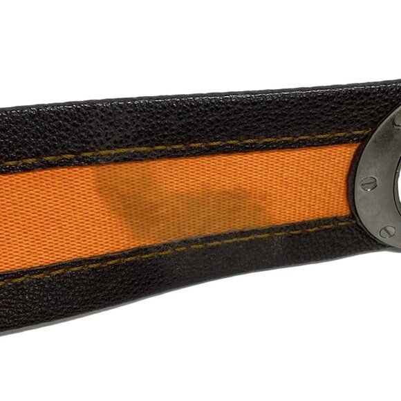 Auth DIOR/ChristianDior Flight Beige Dark Brown Orange Jacquard Leather - Picture 11 of 16